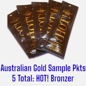 Lot of 5 Australian Gold Tanning Lotion Packets